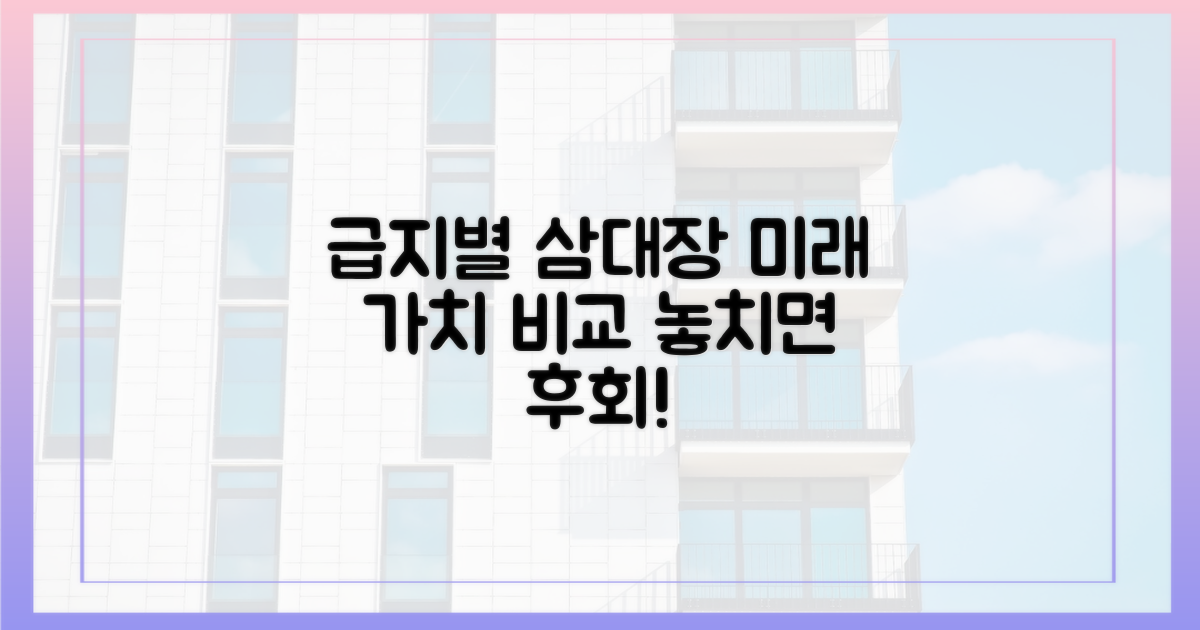 급지별 '삼대장' 미래 가치 비교