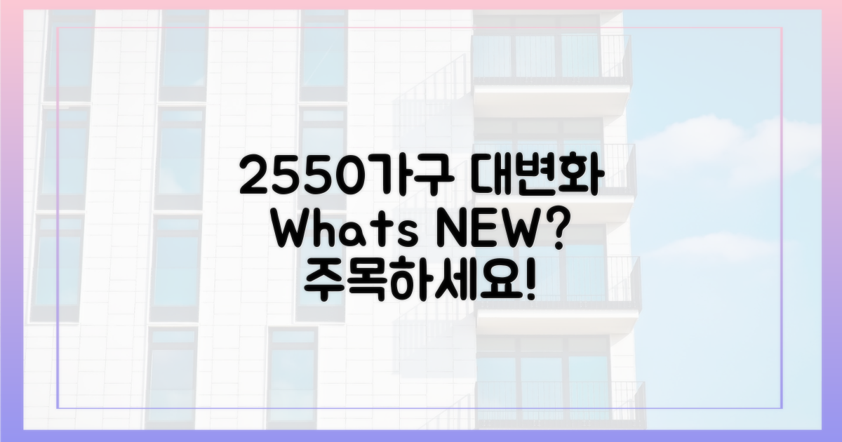 2550가구, 변화는 무엇?