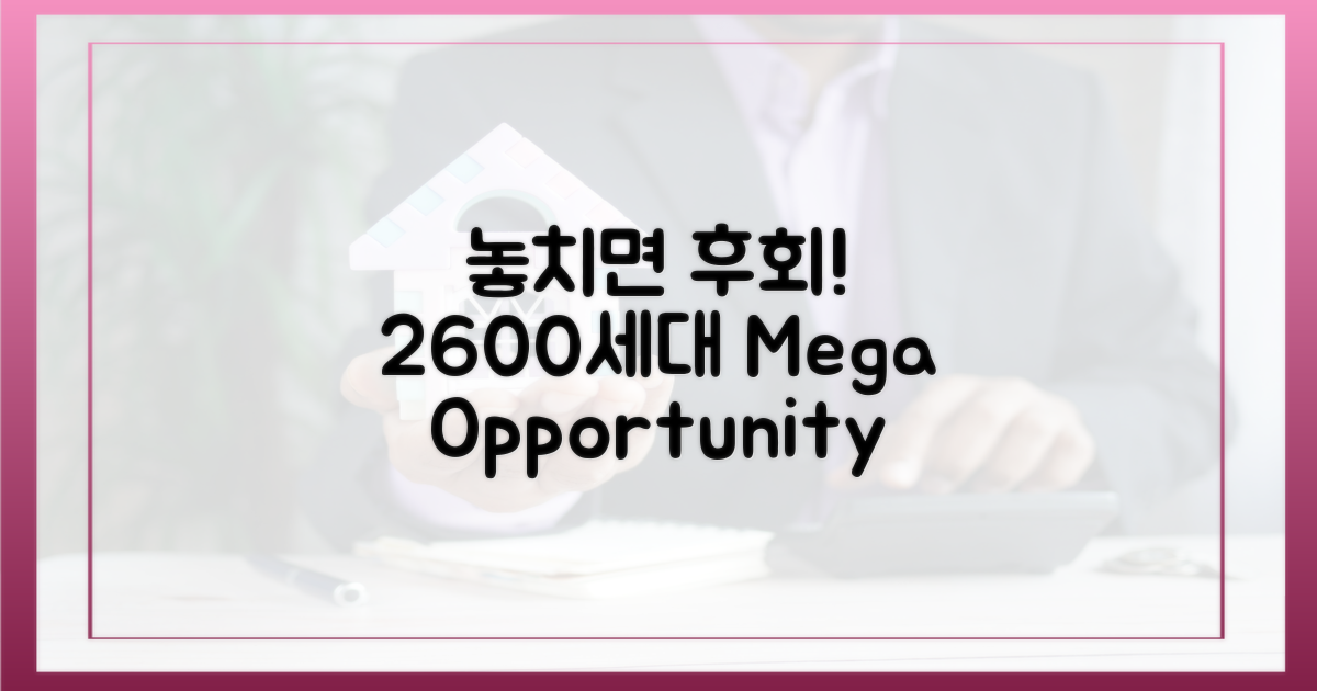 2600가구, 놓치면 후회할 기회