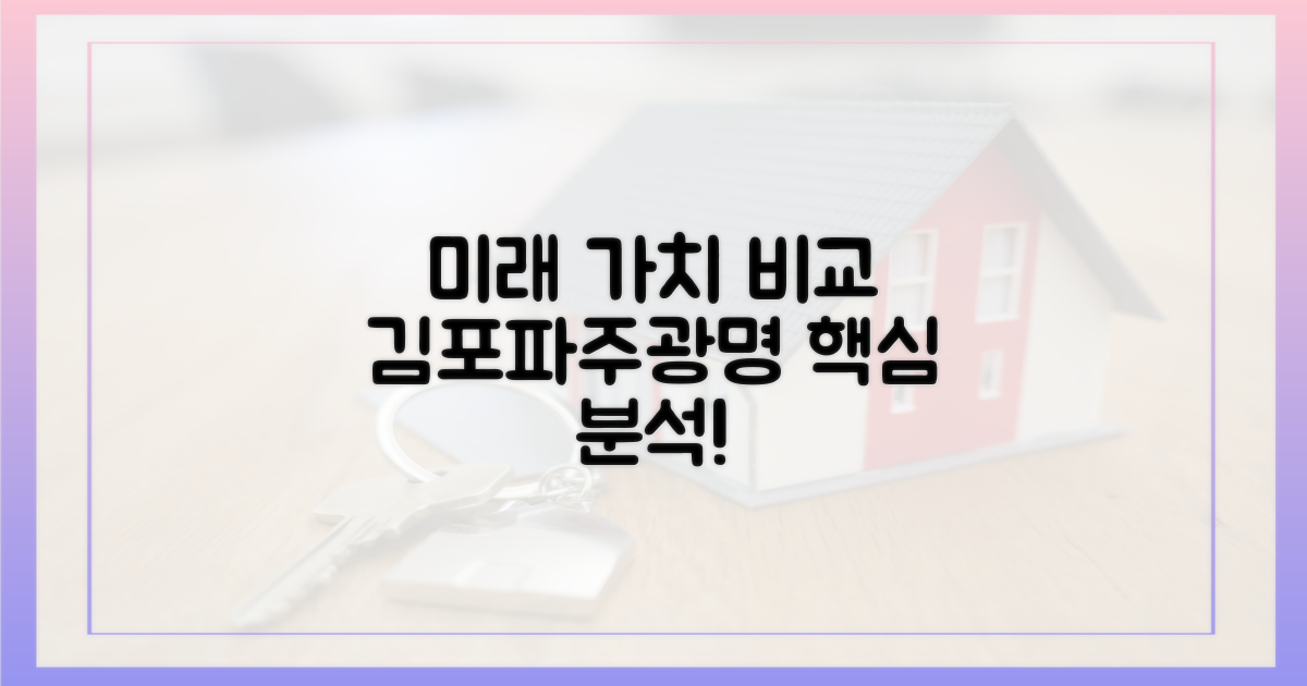미래 가치, 김포·파주·광명 비교