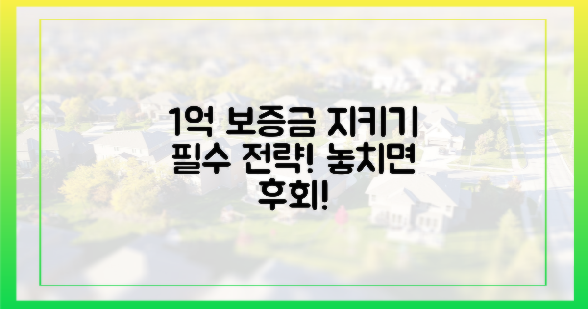 보증금 1억 지키기 전략