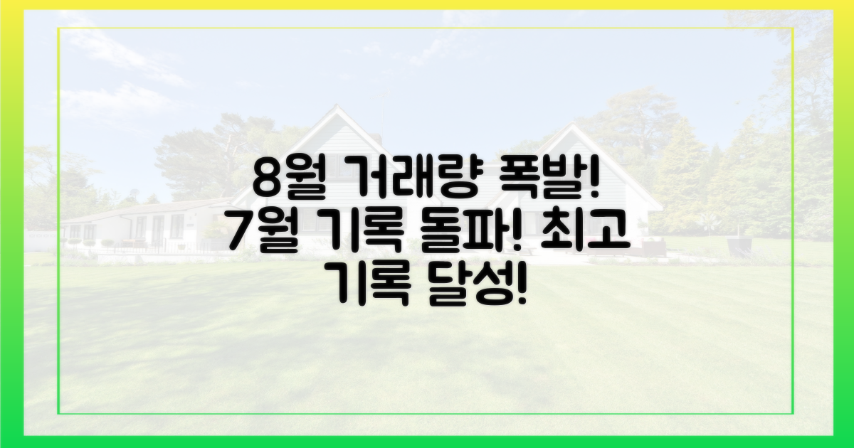 8월 거래량, 7월 넘어섰습니다!