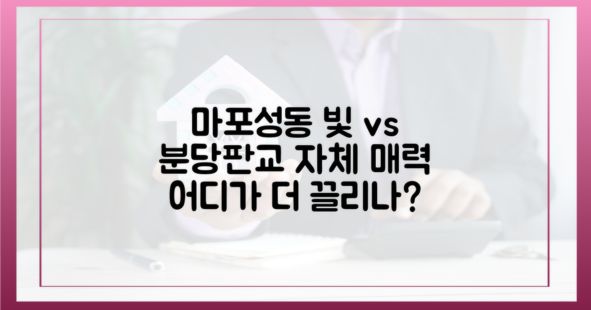 마포·성동 후광 vs 분당·판교 자체 매력