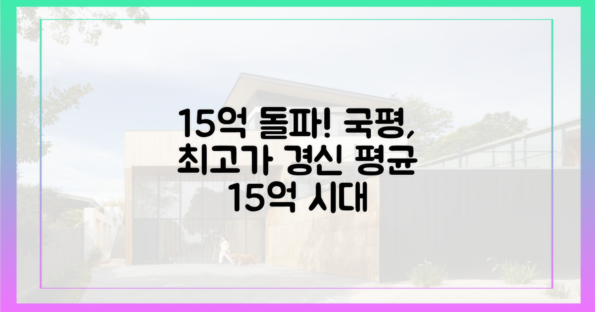 15억 돌파, 국평 평균가