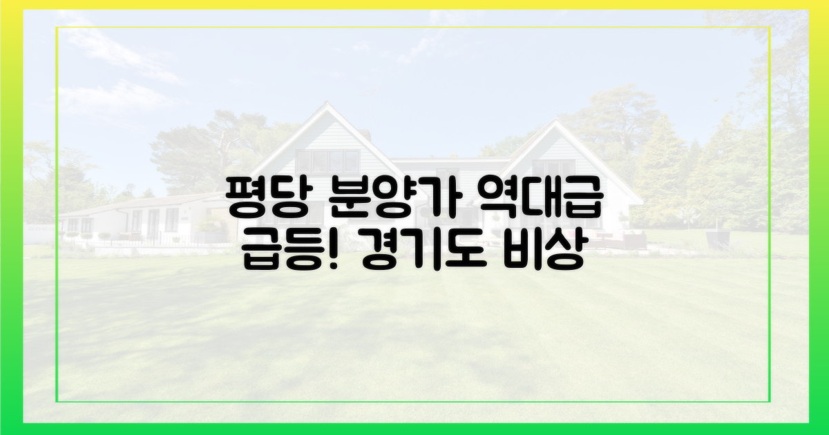 경기 평당 분양가 급등