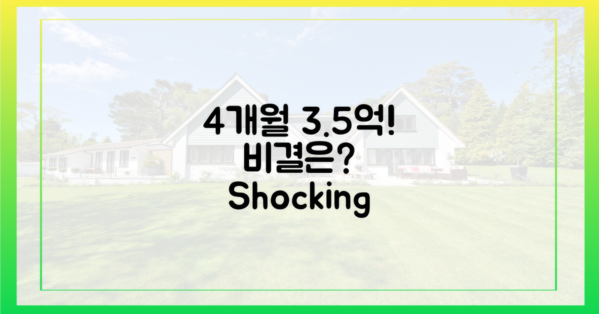4개월 만에 3.5억, 그 비결은?