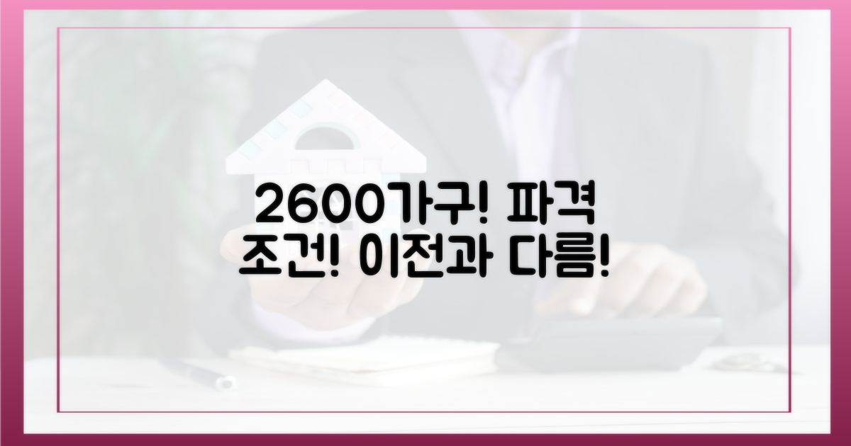 2600가구, 이전과 다른 파격 조건