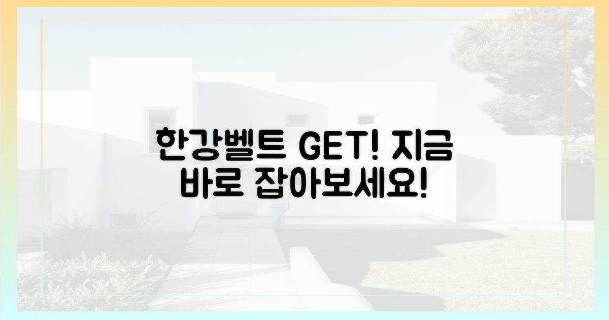 지금 바로 한강벨트 잡아보세요!