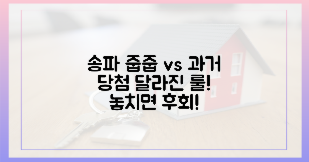 송파 줍줍 vs 과거 당첨 룰