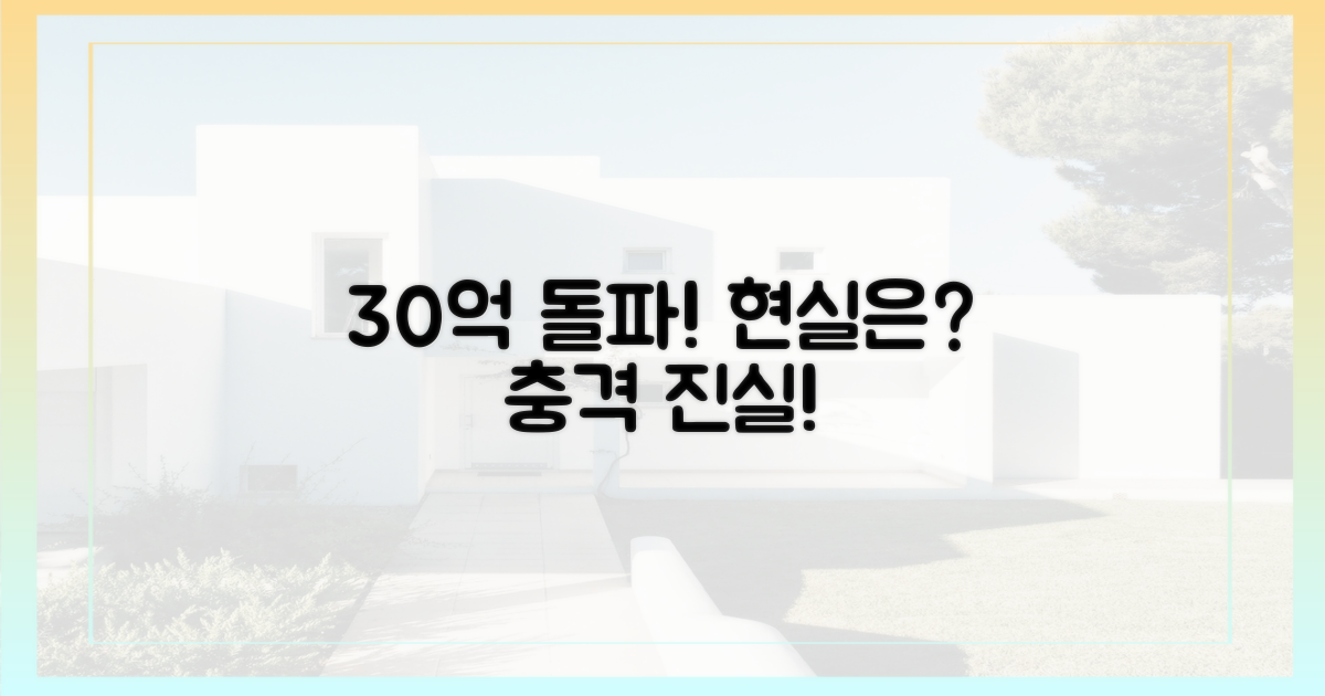 30억 돌파, 현실을 직시하세요!