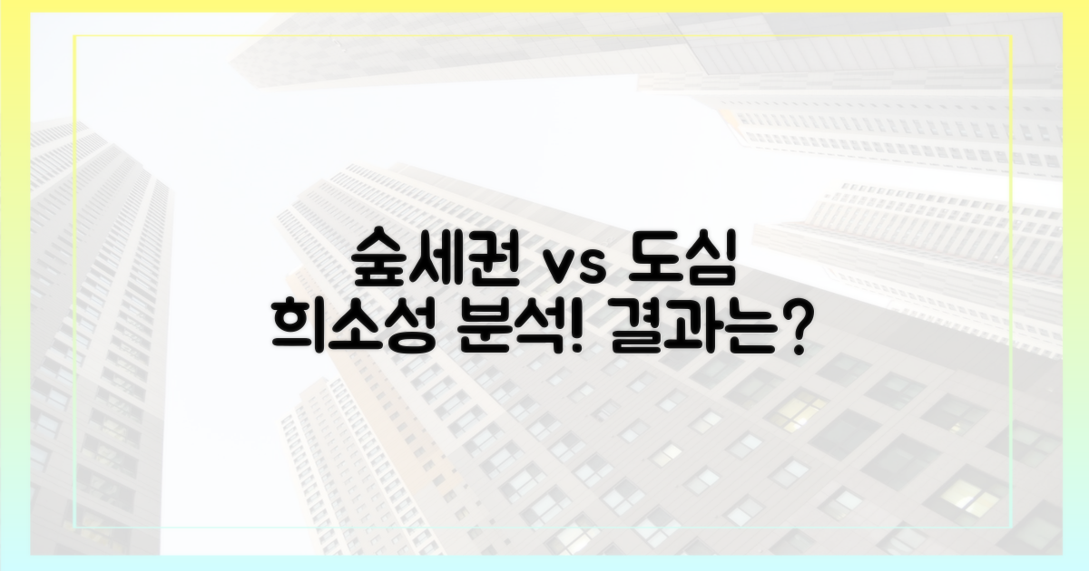 숲세권 vs 도심, 희소성 분석
