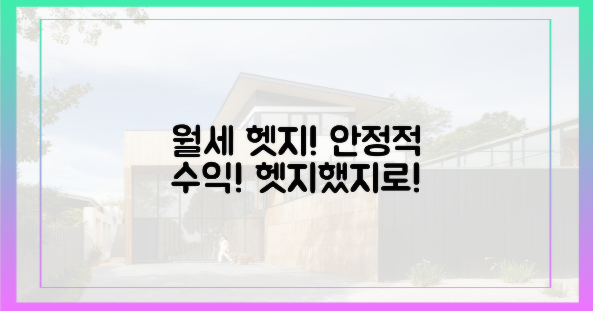 안정적인 월세, '헷지했지'로 누리세요!