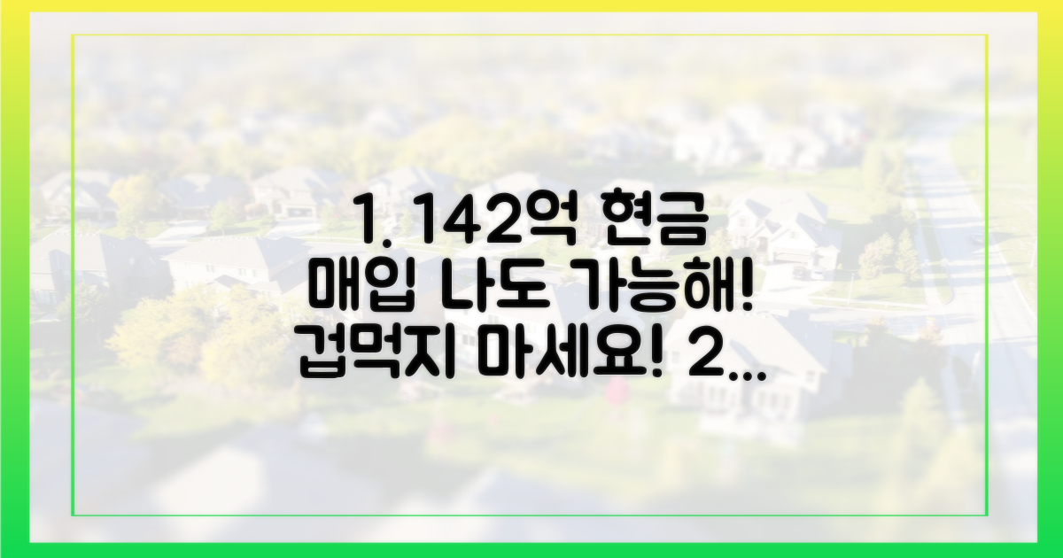 142억 현금 매입, 당신도 가능해요!