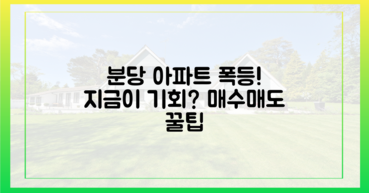 급등하는 분당 아파트 시황