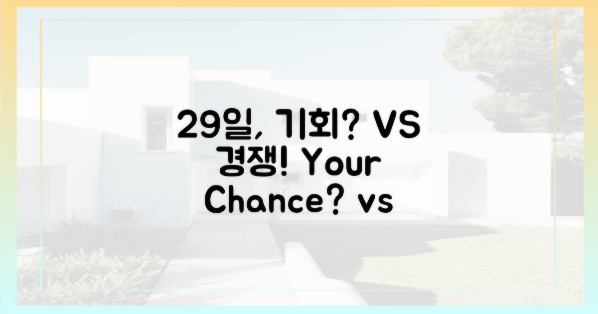 29일, 당신의 기회 vs 경쟁