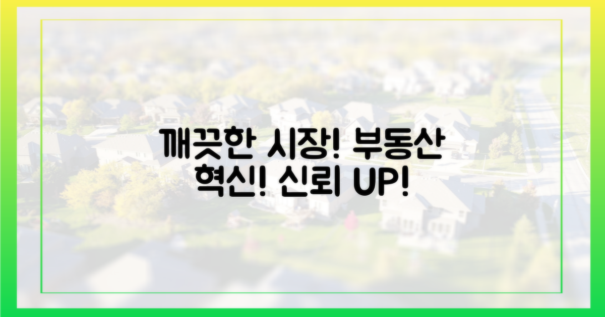 깨끗한 부동산 시장 만든다