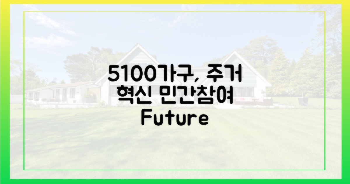 5100가구, 민간참여 주거 혁신