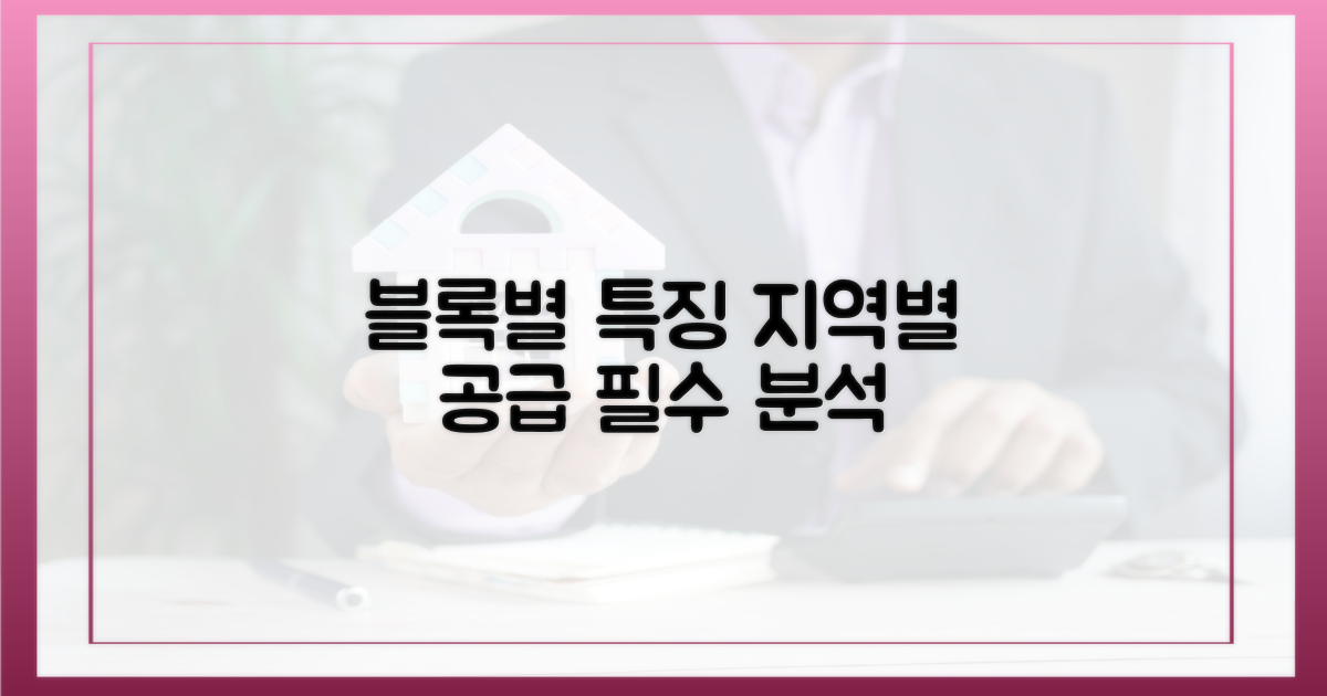 8개 블록, 지역별 공급 특징