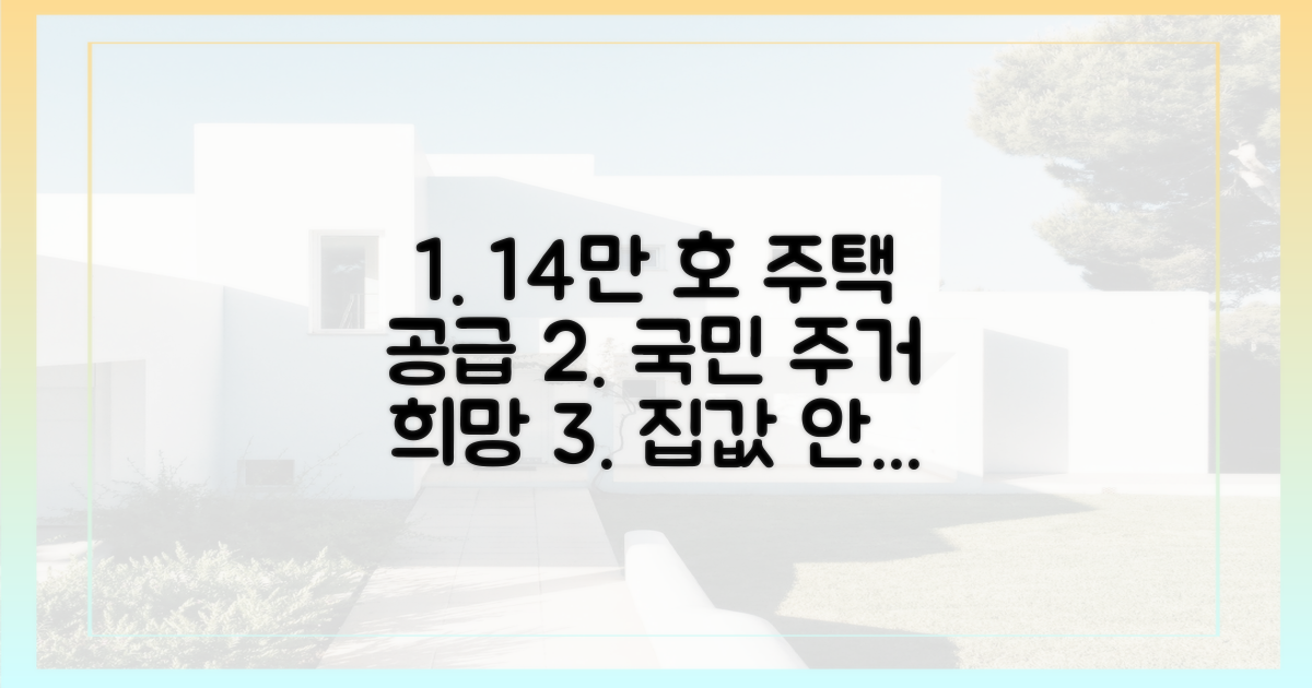14만 부지, 국민 주거 해결 기대