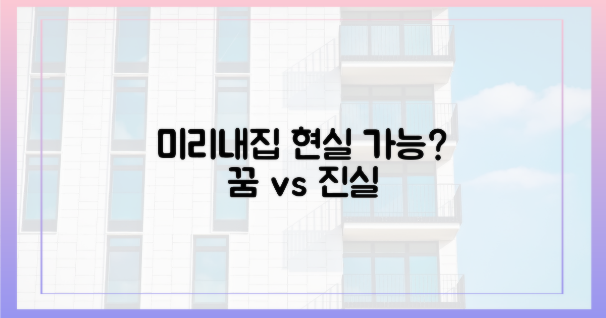 미리내집, 현실 가능할까?