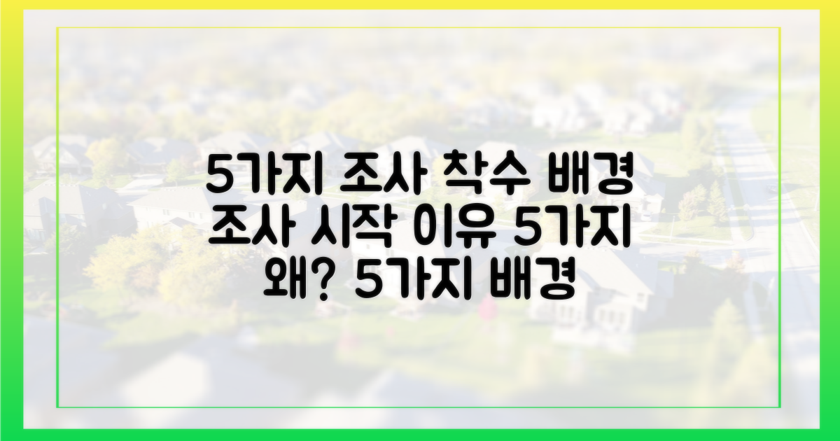 5가지 조사 착수 배경