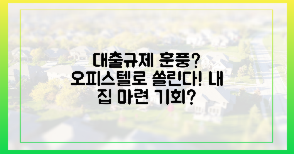 대출규제 풍선효과, 오피스텔로?