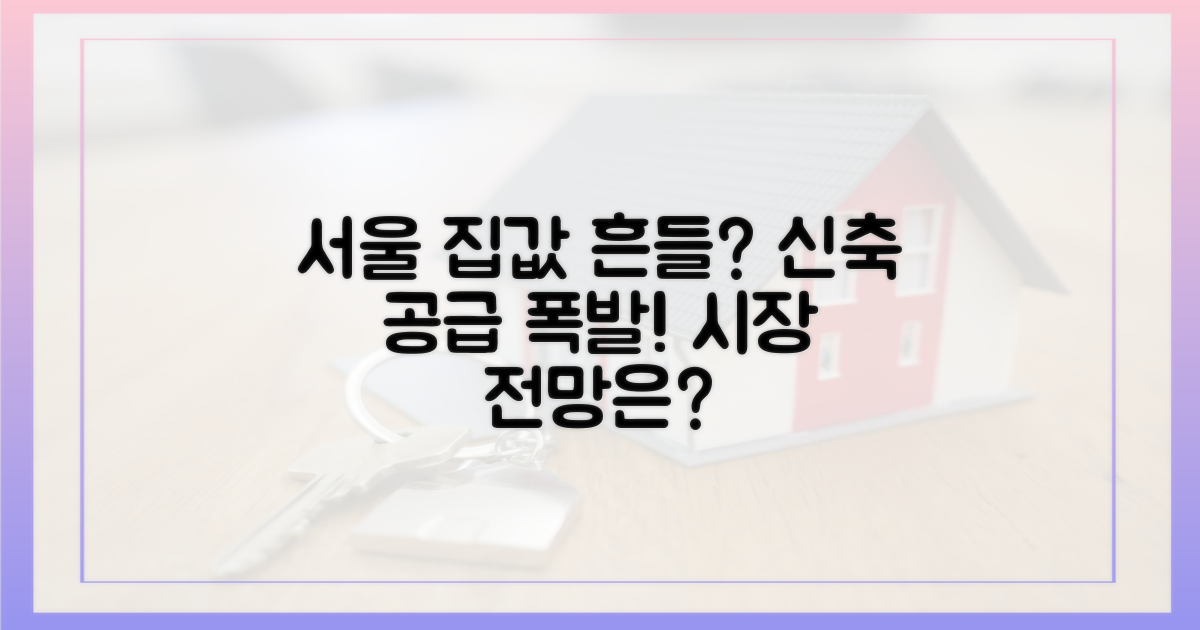 신축 공급, 서울 주택 시장 영향