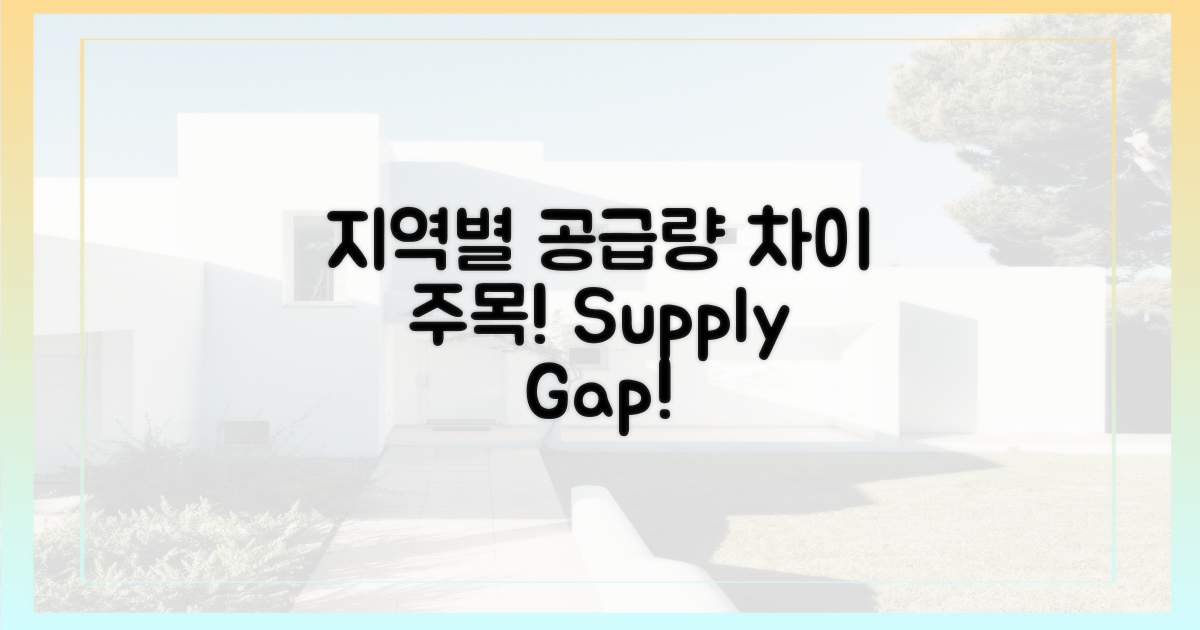 지역별 공급량 차이 주목