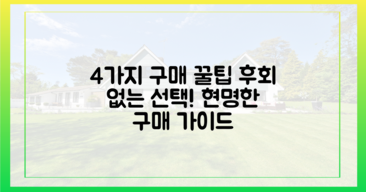 4가지 구매 고려사항