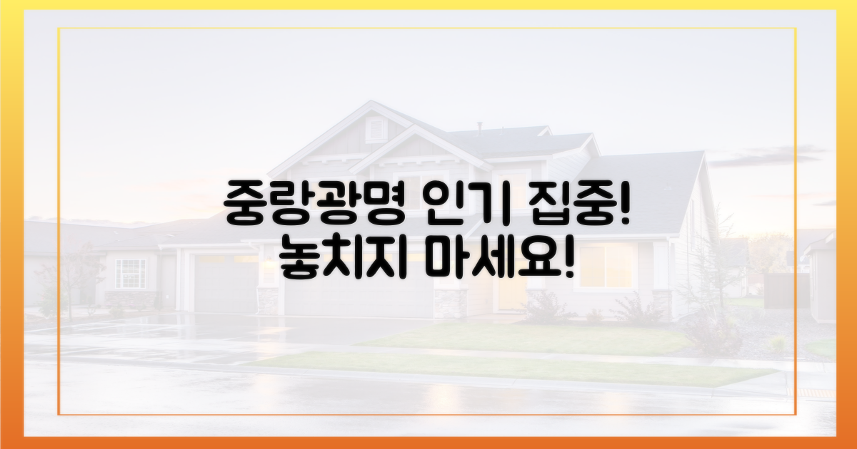 중랑·광명, 인기 지역 집중!