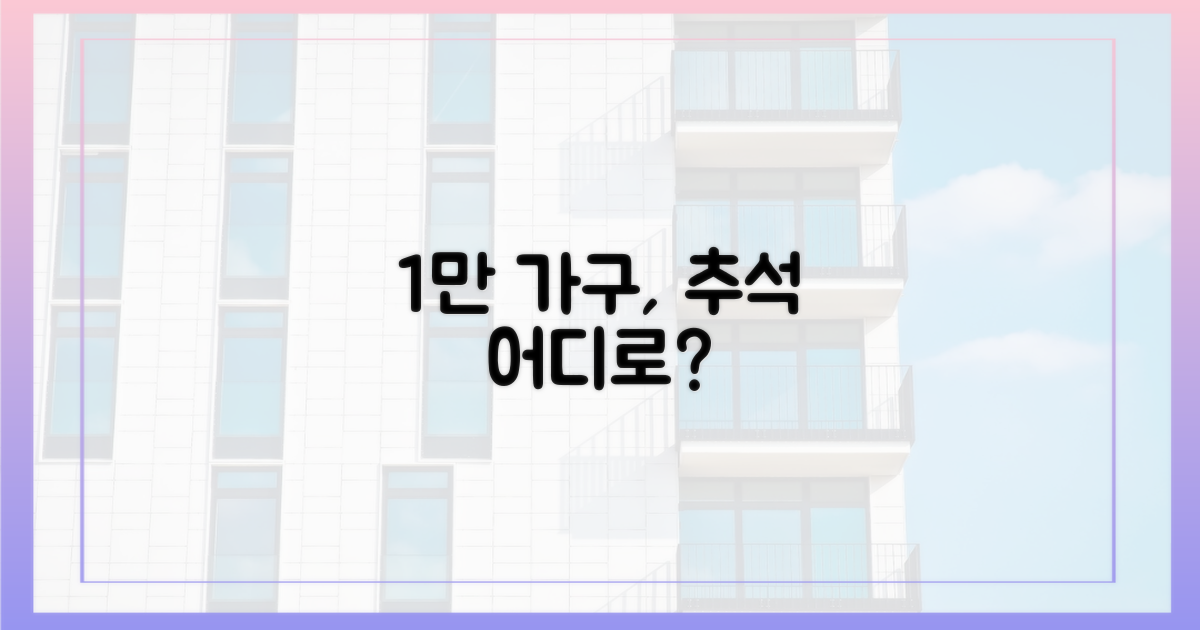 추석 전 1만 가구, 어디에?