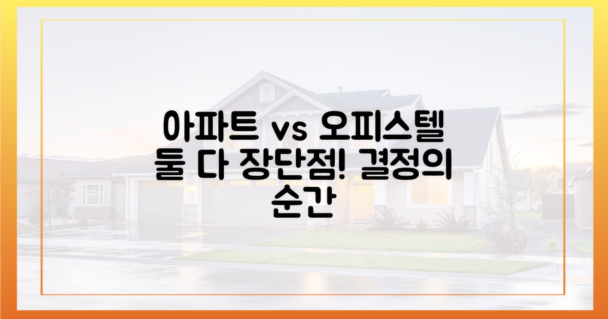 아파트 갈까 오피스텔 갈까