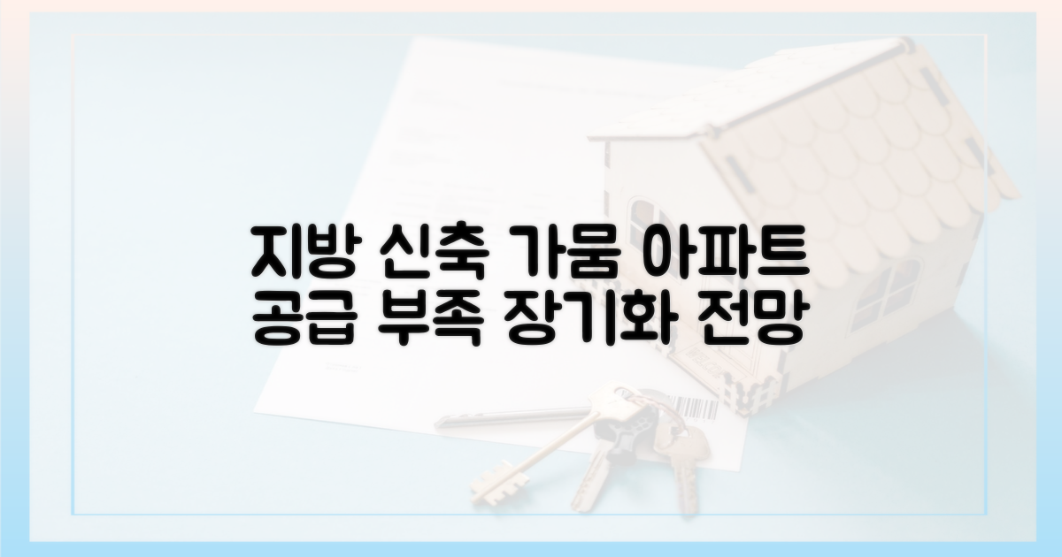 지방 신축 아파트 '가뭄' 지속 전망