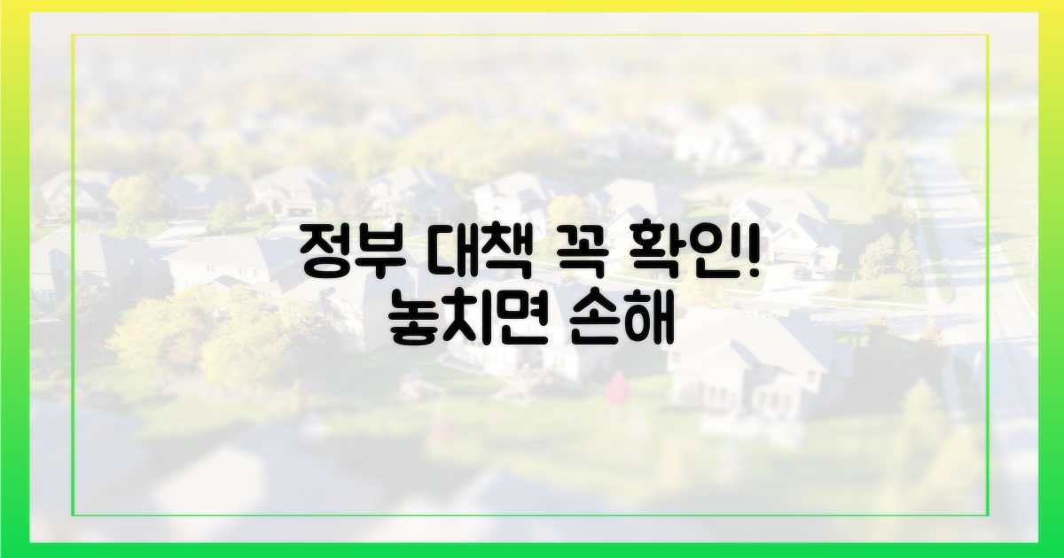 정부 대책, 꼼꼼히 확인하세요