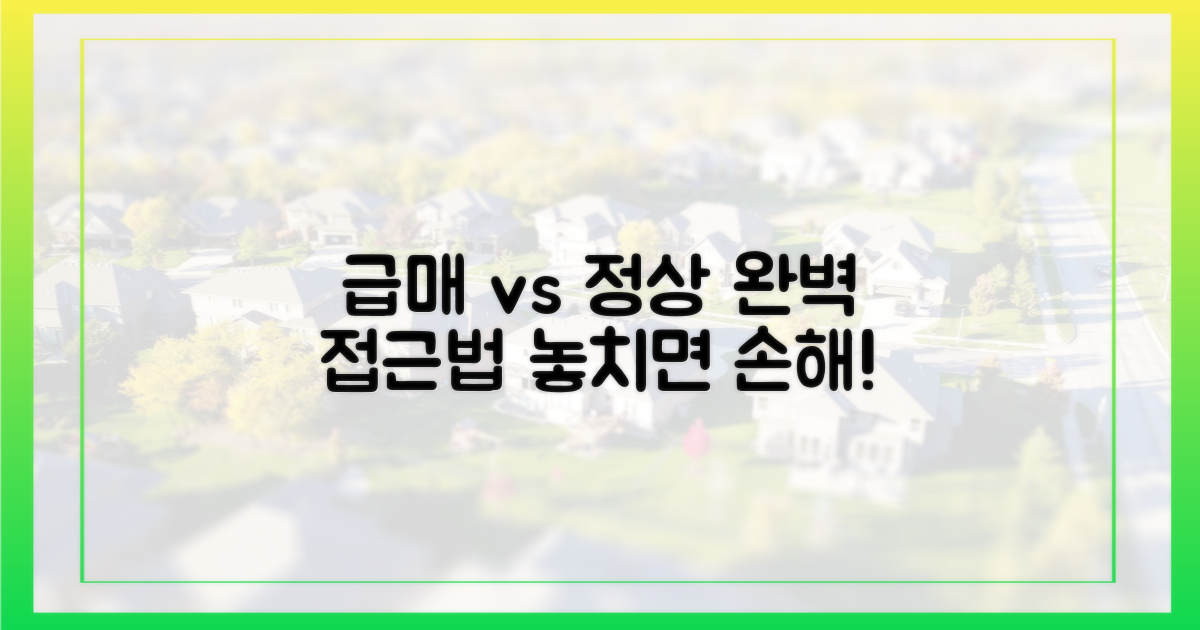 급매 vs 정상 매물 접근법