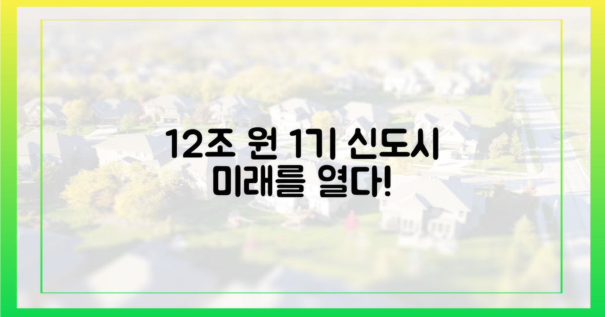 12조원, 1기 신도시 미래를 열다