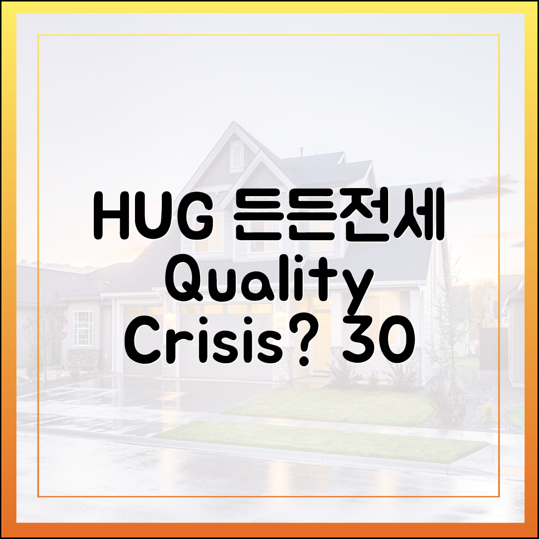 HUG 든든전세 품질, 집 보고 30% 포기? '어쩌나' 총정리
