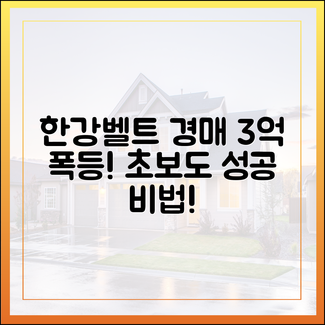 한강벨트 경매, 3억 폭등! 초보도 잡는 비법은?