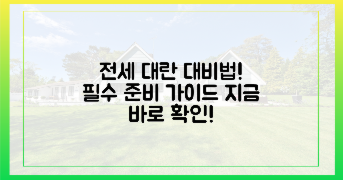 전세대란, 이렇게 대비하세요!